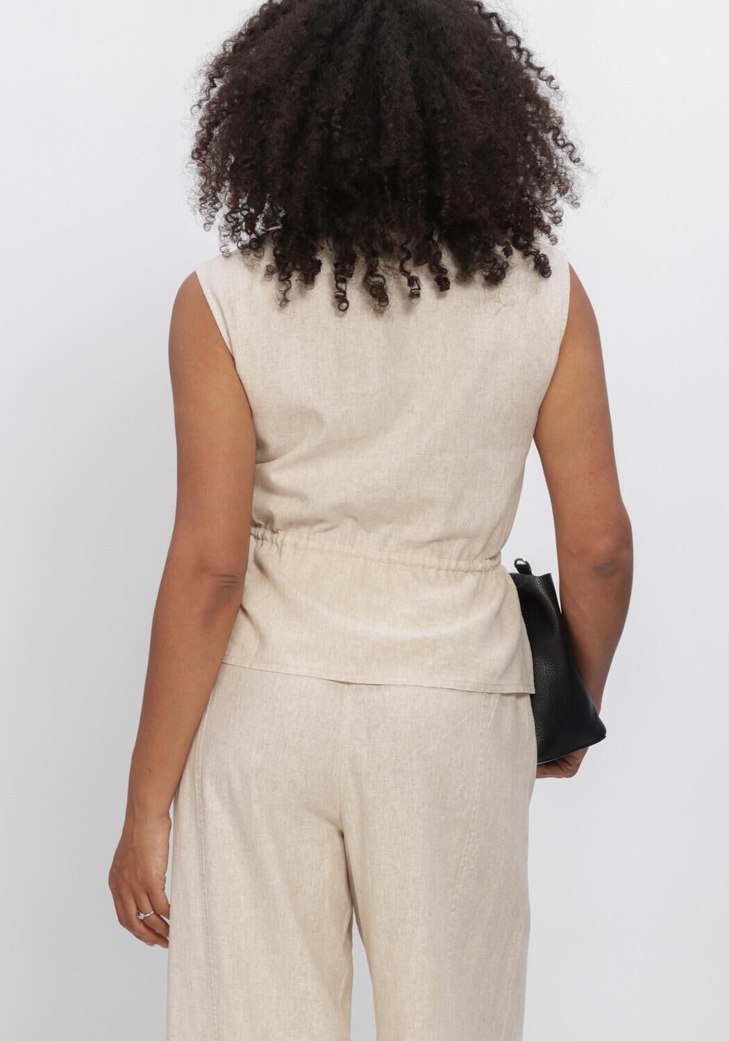 Beige OBJECT Jacken OBJKADIE LO WAISTCOAT 145 - large