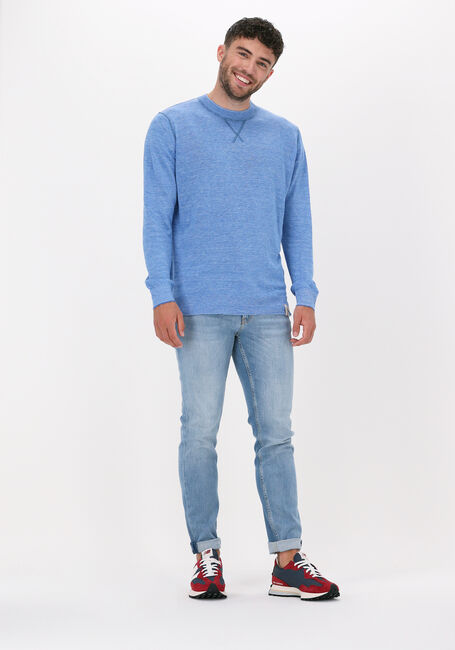 Blaue SCOTCH & SODA Pullover LIGHTWEIGHT LINEN-BLEND MELANGE CREWNECK PULLOVER - large