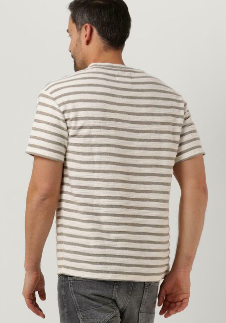 Olive ANERKJENDT T-shirt AKKIKKI S/S STRUCTURE STRIPE - large