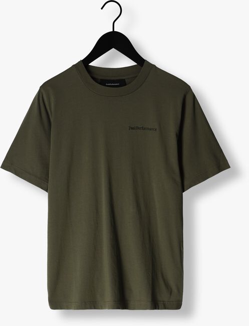 Grüne PEAK PERFORMANCE T-shirt M ORIGINAL SMALL LOGO TEE - large
