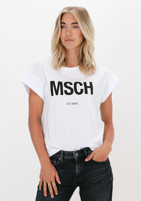 Weiße MSCH COPENHAGEN T-shirt ALVA MSCH STD TEE - large