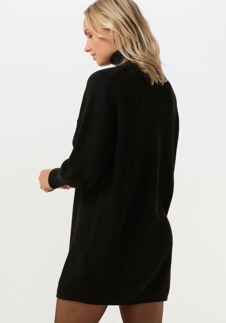 Schwarze CALVIN KLEIN Minikleid WOVEN LABEL LOOSE SWEATER DRESS - large