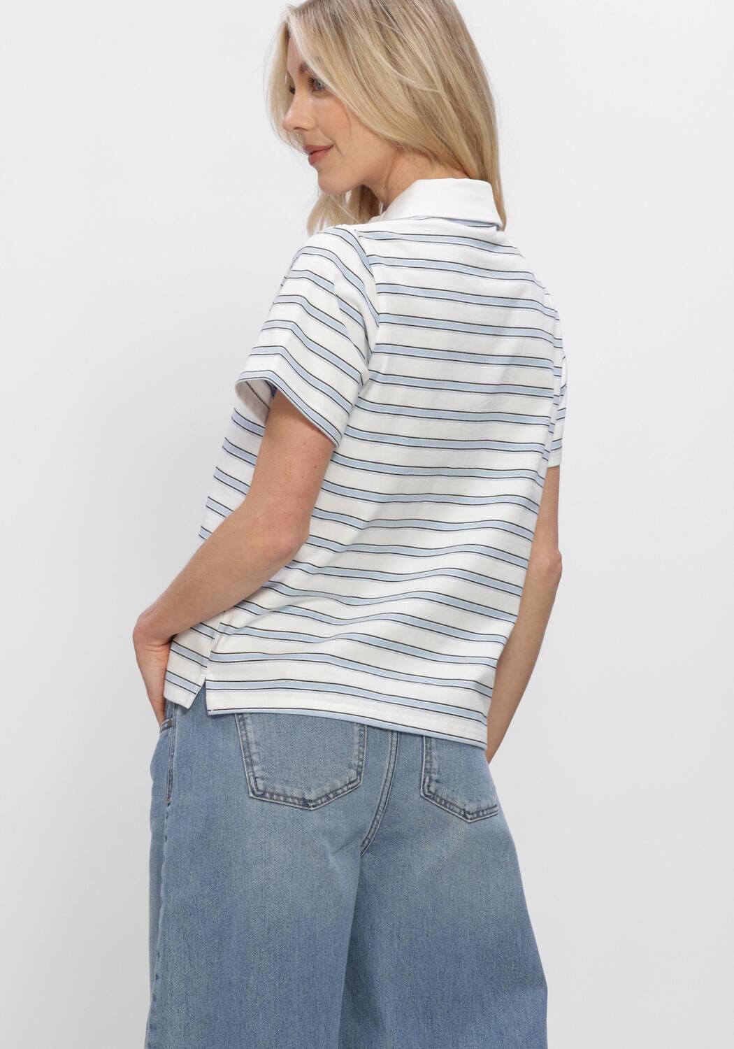 Wei&szlig;e MY ESSENTIAL WARDROBE Tops & T-shirts MWASLA POLO TEE - large