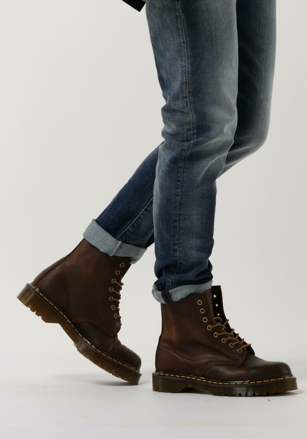 Braune DR MARTENS Schn&uuml;rboots 1460 BEX - large