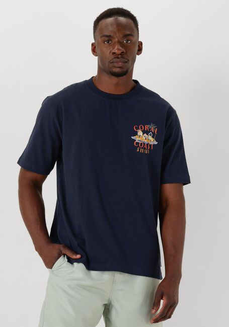 Dunkelblau SHIWI T-shirt MEN FINN RELAXED T-SHIRT CORAL COAST - large