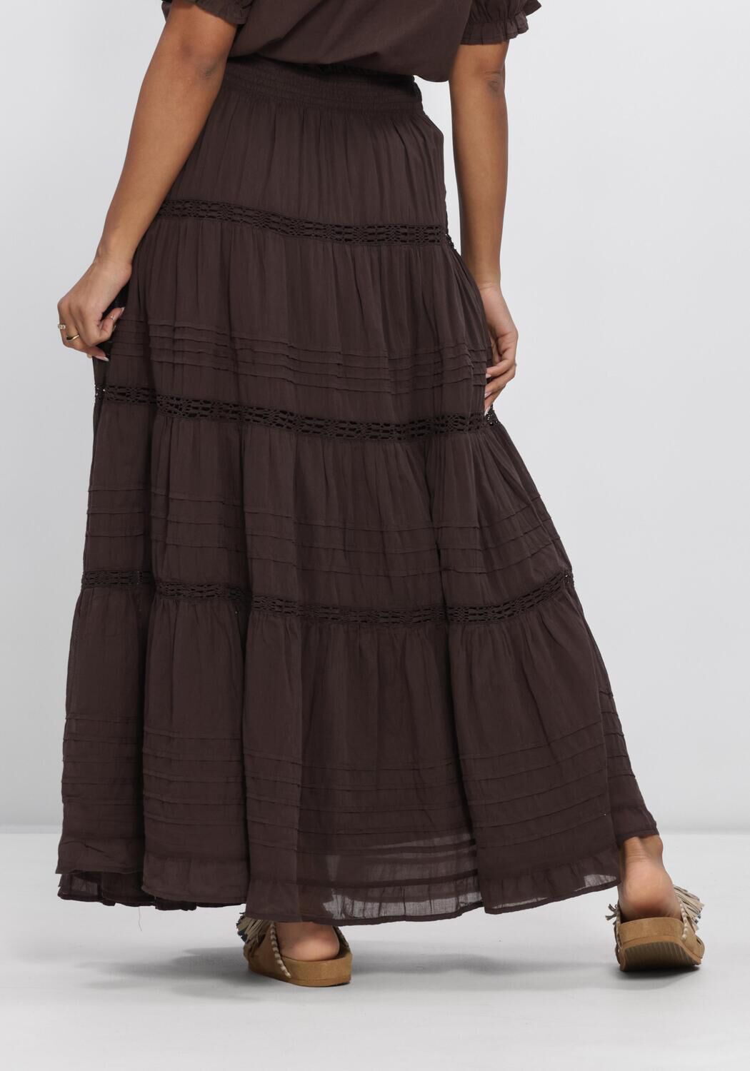 Braune NEO NOIR Midirock FELICIA S VOILE SKIRT - large