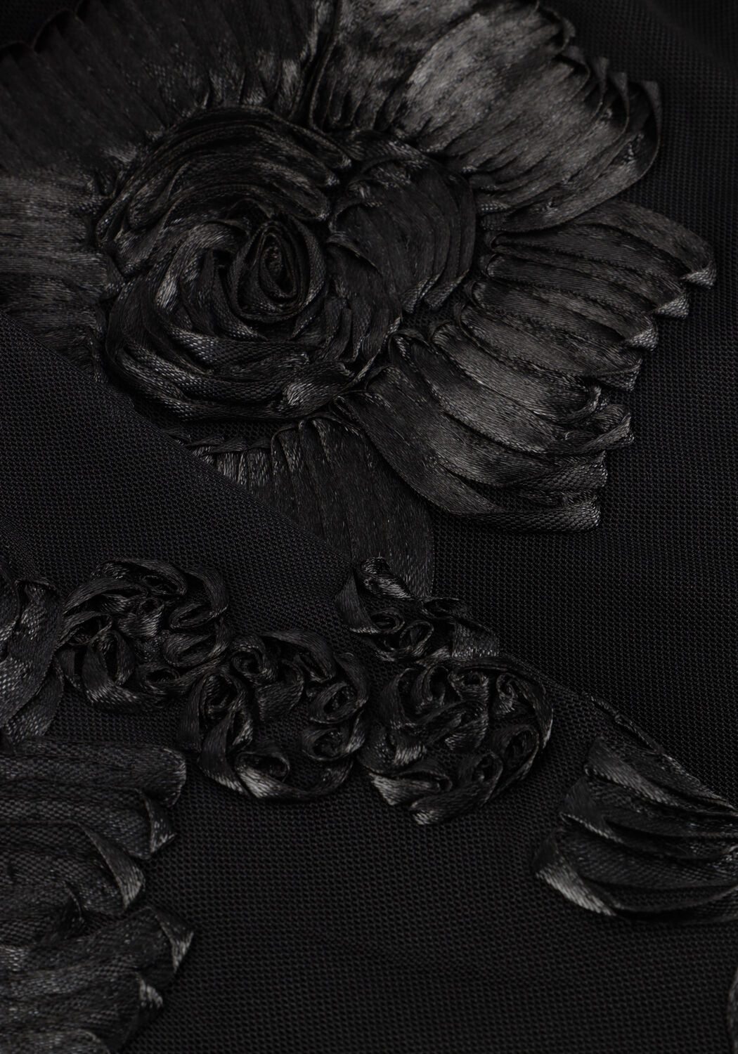 Schwarze NEO NOIR Blusen FRIANA BIG FLOWER MESH BLOUSE - large