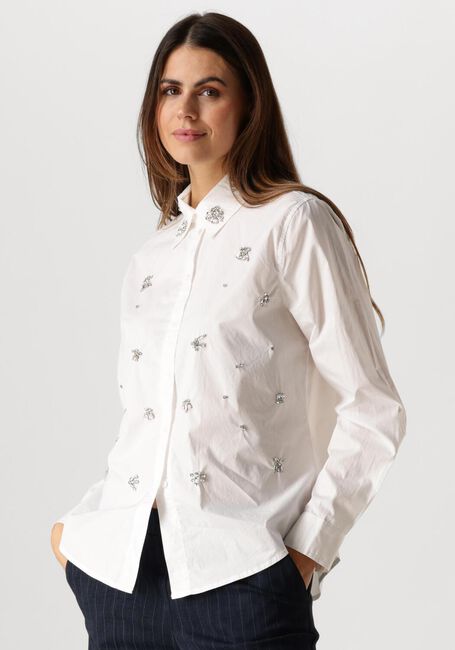 Weiße SUMMUM Blusen BLOUSE CRISPY POPLIN DIAMANTS - large