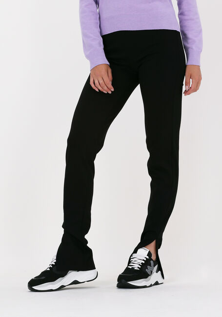 Schwarze NA-KD Schlaghose SIDE SLIT JERSEY PANTS - large