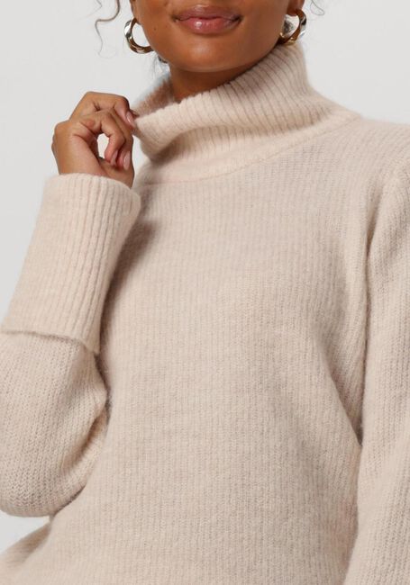 Beige SELECTED FEMME Pullover SLFSIA RAS LS KNIT HIGH NECK - large