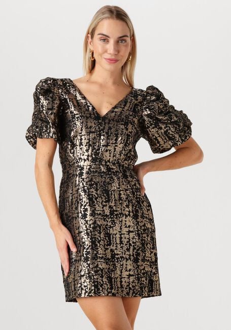 Goldfarbene FREEBIRD Minikleid DEANNA - large