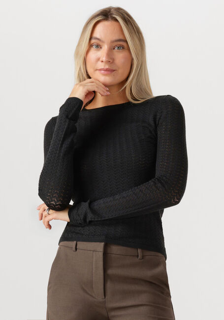 Schwarze SELECTED WOMEN Pullover SLFNAJA TIGHT LS KNIT O-NECK - large