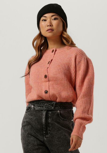 Rosane SCOTCH & SODA Strickjacke KNITTED CREWNECK CARDIGAN WITH PUFFED SLEEVES - large