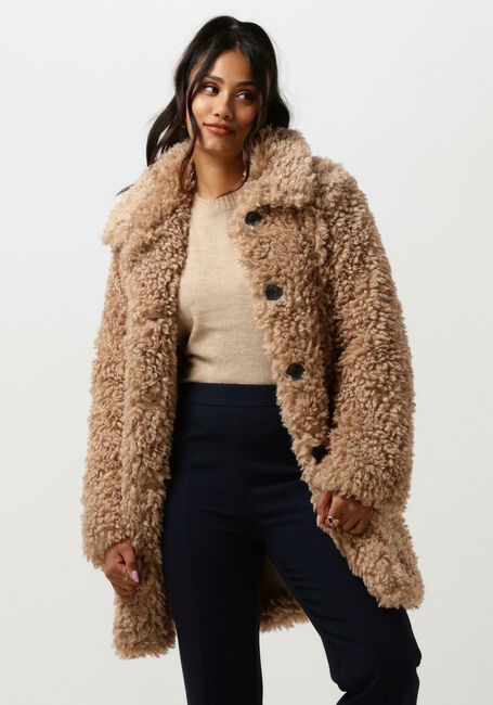 Braune ANOTHER LABEL Teddy-Jacke MOUSSY SHORT COAT - large