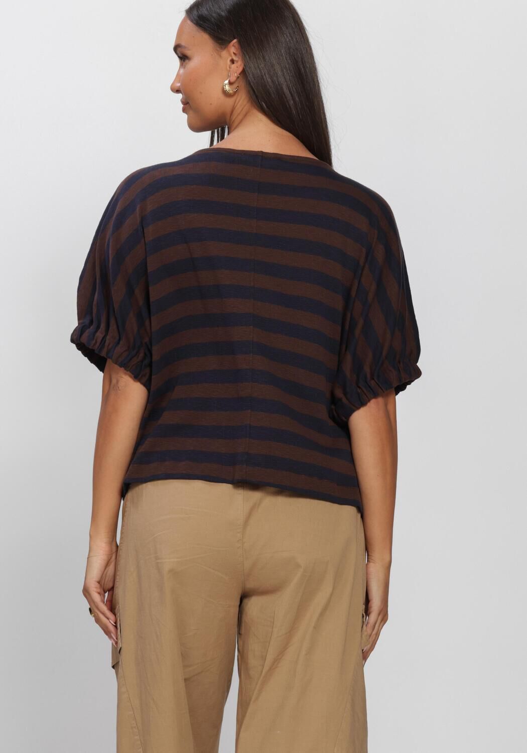 Braune BY-BAR Top MERLE BIG STRIPE TOP - large