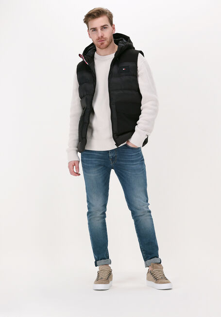 Schwarze TOMMY HILFIGER Bodywarmer MIX MEDIA VEST - large