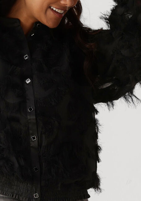 Schwarze SUMMUM Blusen BLOUSE FRINGE FLUFFY - large
