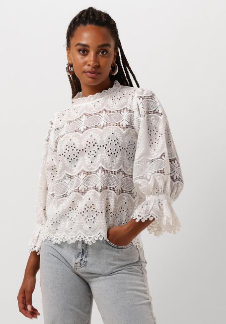 Weiße NEO NOIR Blusen ADELA BIG EMBROIDERY BLOUSE - large