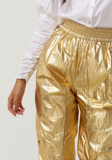Goldfarbene CO'COUTURE Hose TRICE METAL TECH PANT - large
