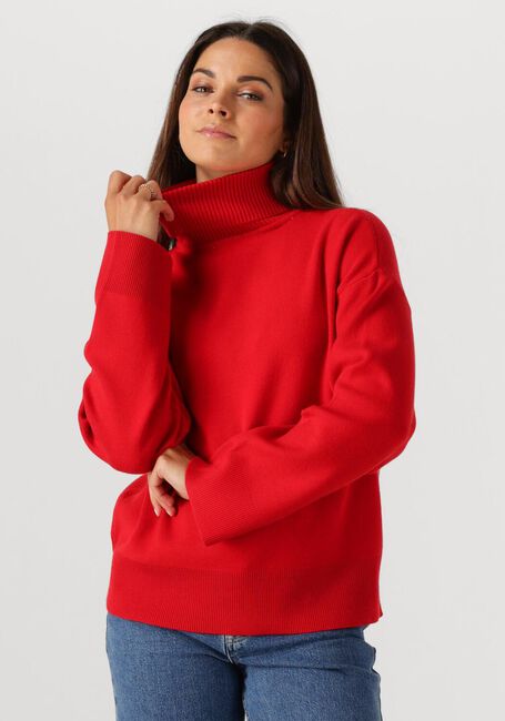 Rote SELECTED WOMEN Pullover SLFKAMMA LS KNIT ROLL NECK - large