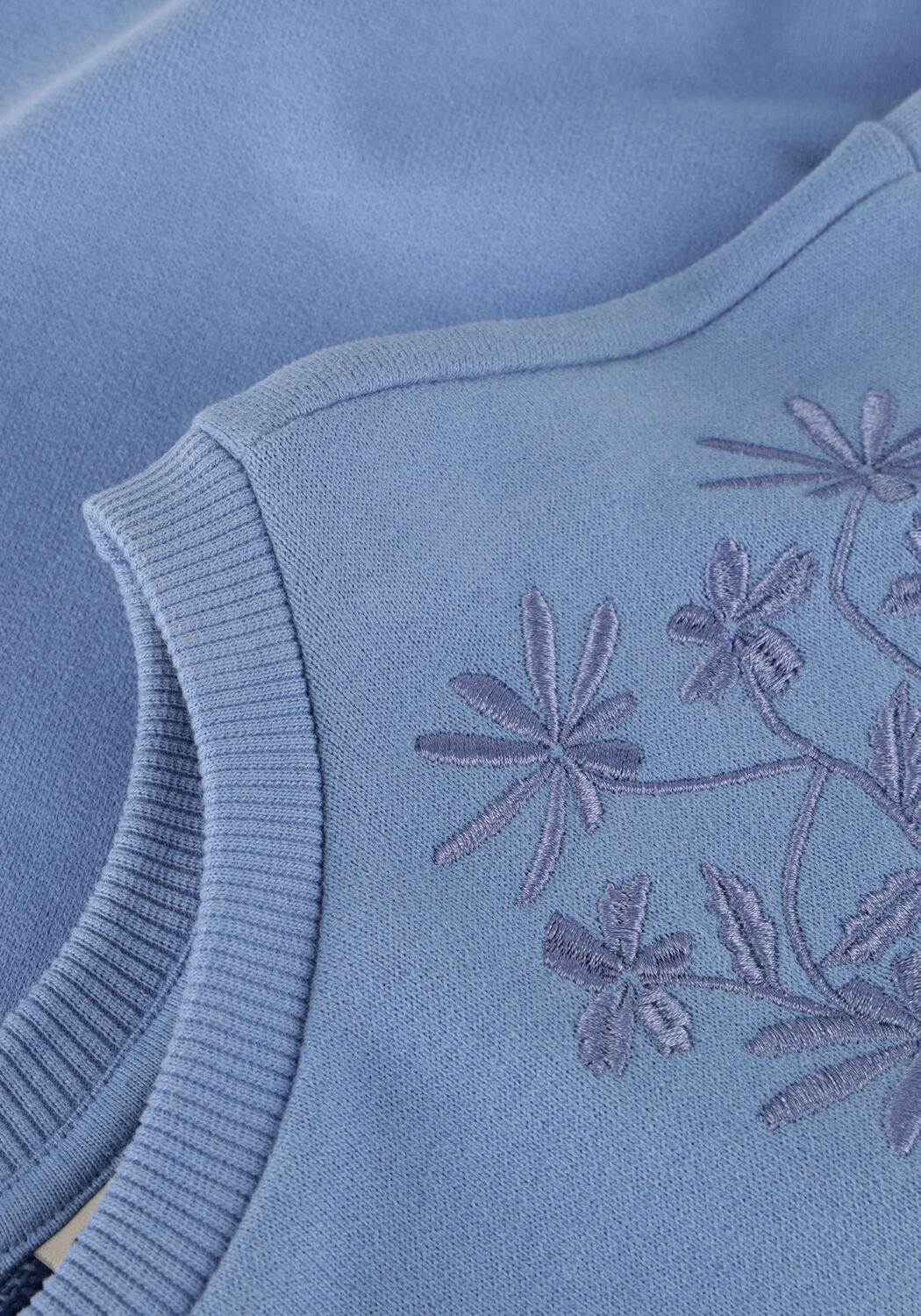 Blaue DAILY7 Sweatshirt SWEATER EMBROIDERY FLOWER - large