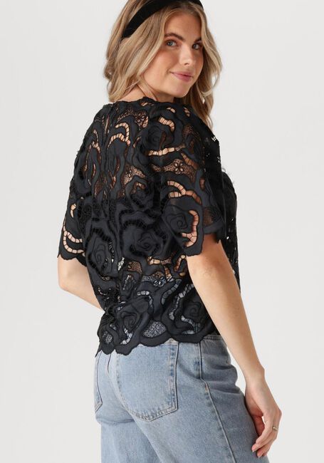 Schwarze NEO NOIR Top TRISHA BIG LACE BLOUSE - large