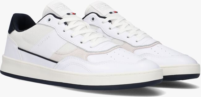 Weiße TOMMY HILFIGER Sneaker low RETRO COURT CUPSOLE - large