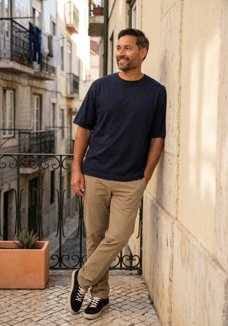 Dunkelblau PROFUOMO T-shirt T-SHIRT CREW NECK HEAVY COTTON - large