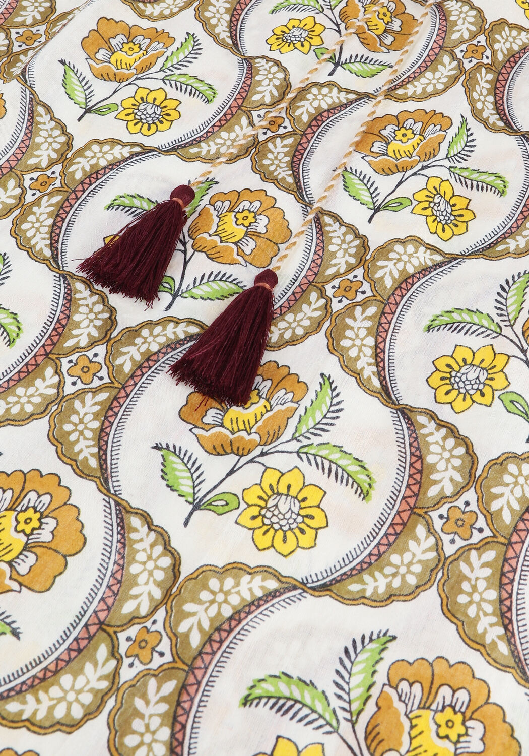 Gelbe ANTIK BATIK Maxikleid TANISSA DRESS - large