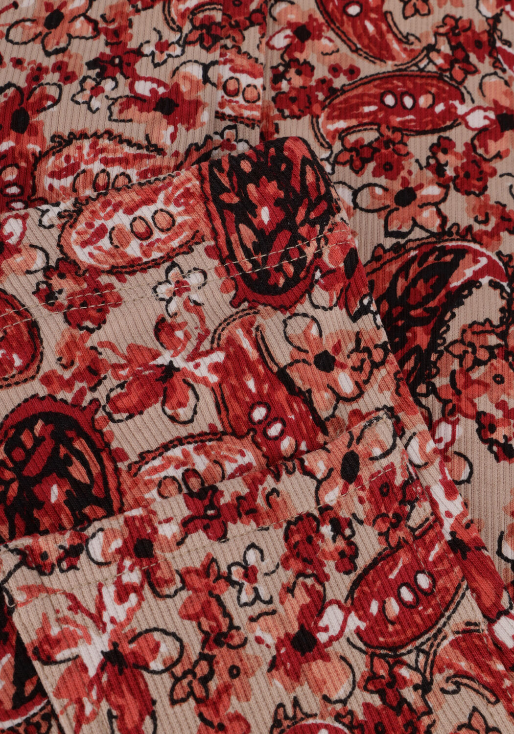 Mehrfarbige/Bunte LOOXS Schlaghose RIB FLAIR PANTS - large