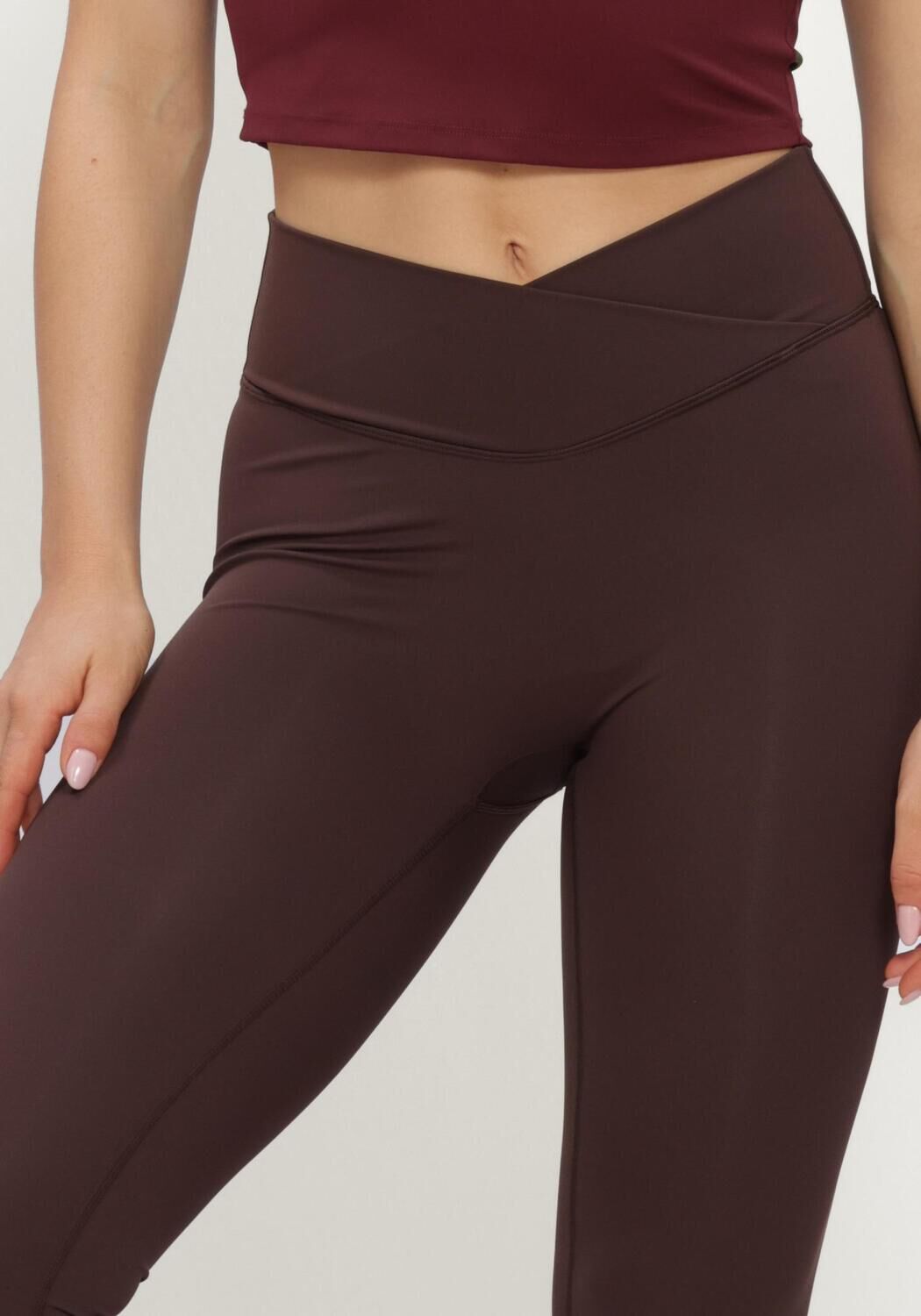 Braune NEO NOIR Legging SABINA WRAP LEGGINGS - large