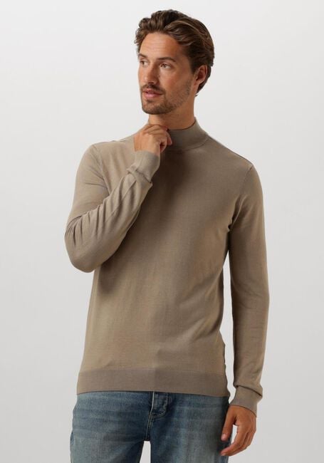 Taupe PURE PATH Rollkragenpullover ESSENTIAL KNIT MOCKNECK SWEATER - large