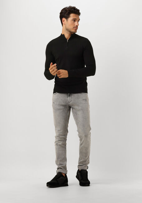 Schwarze PURE PATH Pullover ESSENTIAL KNITWEAR HALFZIP SWEATER - large