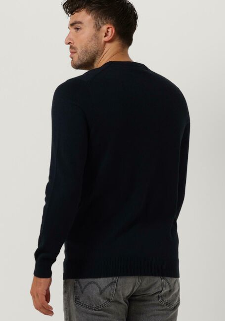 Blaue LYLE & SCOTT Pullover CREW NECK COTTON MERINO JUMPER - large