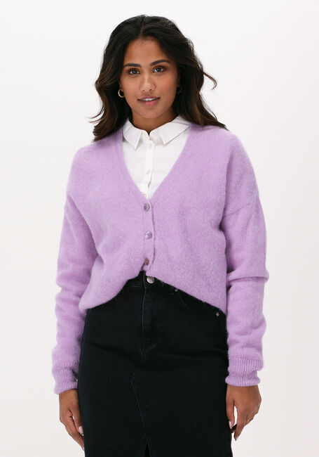 Lila SUMMUM Strickjacke CARDIGAN FEATHER LIGHT ALPACA - large