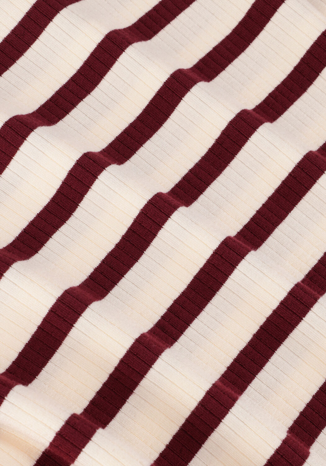 Rote TOMMY HILFIGER Tops & T-shirts SLIM 5X2 RIB STRIPE C-NK LS - large