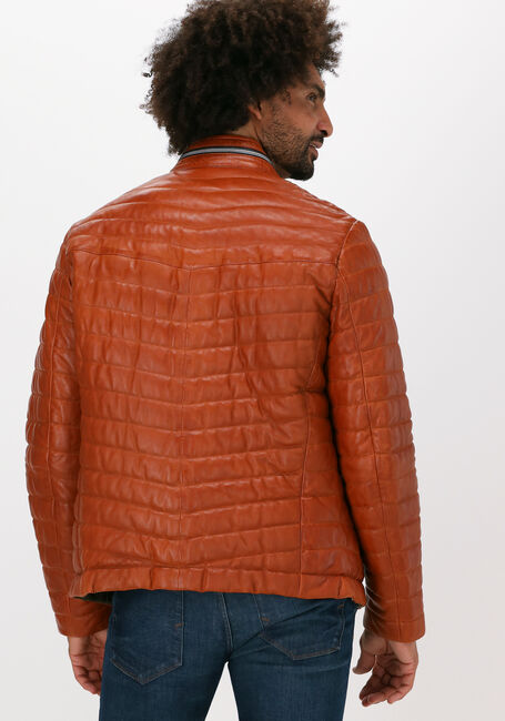 Orangene MILESTONE Lederjack DAMIANO - large