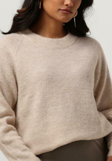 Beige SELECTED FEMME Pullover LULU LS KNIT O-NECK B - large