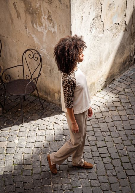 Wei&szlig;e CATWALK JUNKIE T-shirt BASEBALL LEOPARD TSHIRT - large
