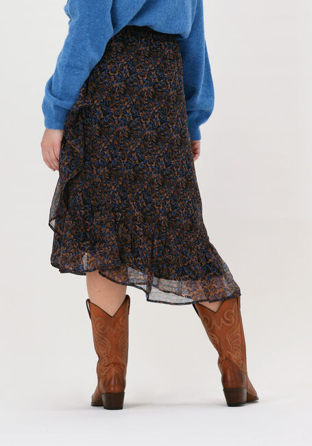 Braune NEO NOIR Midirock TARA DARK BLOSSOM SKIRT - large