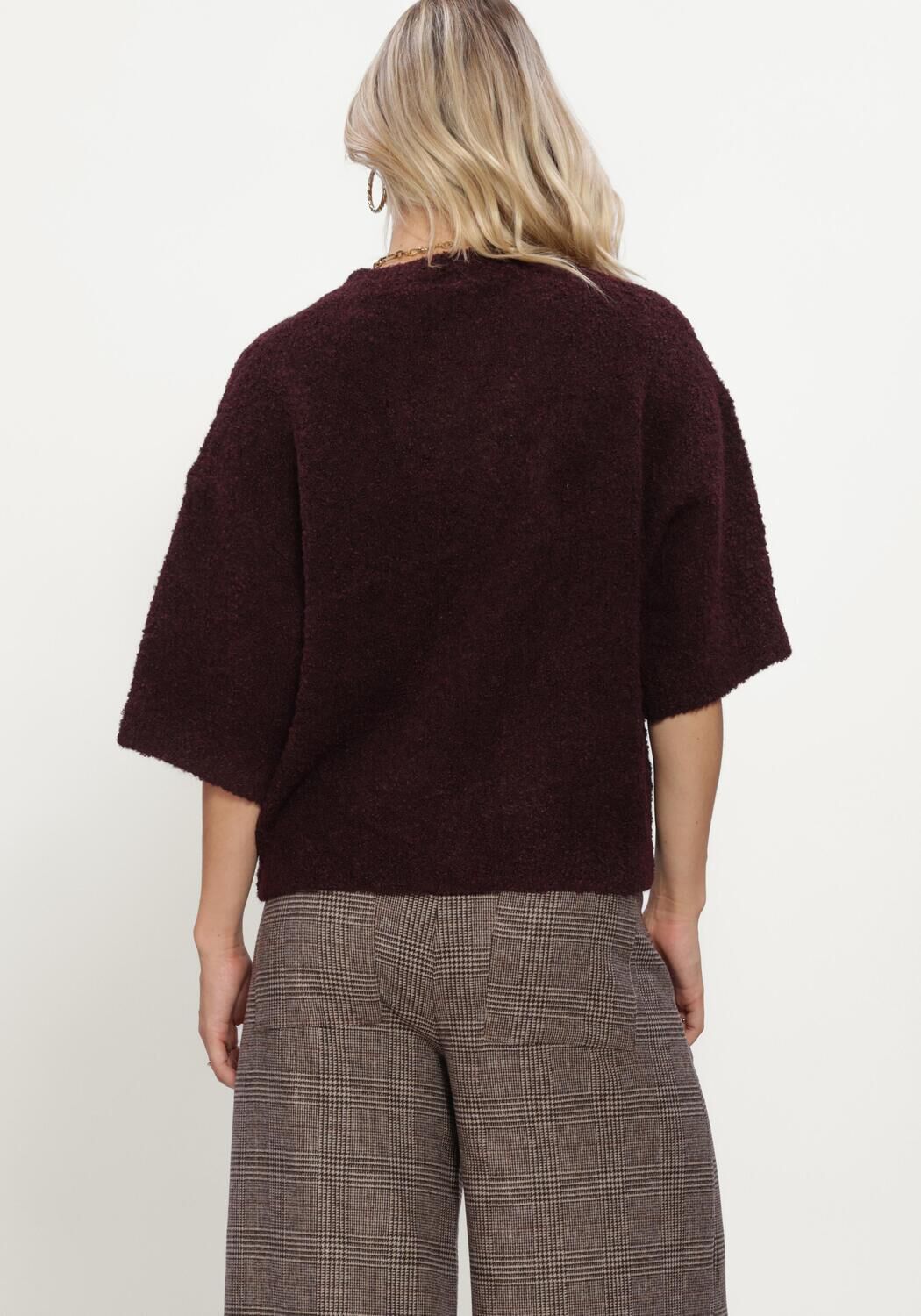 Bordeaux STUDIO AR Pullover JESSICA BOUCLE KNIT - large