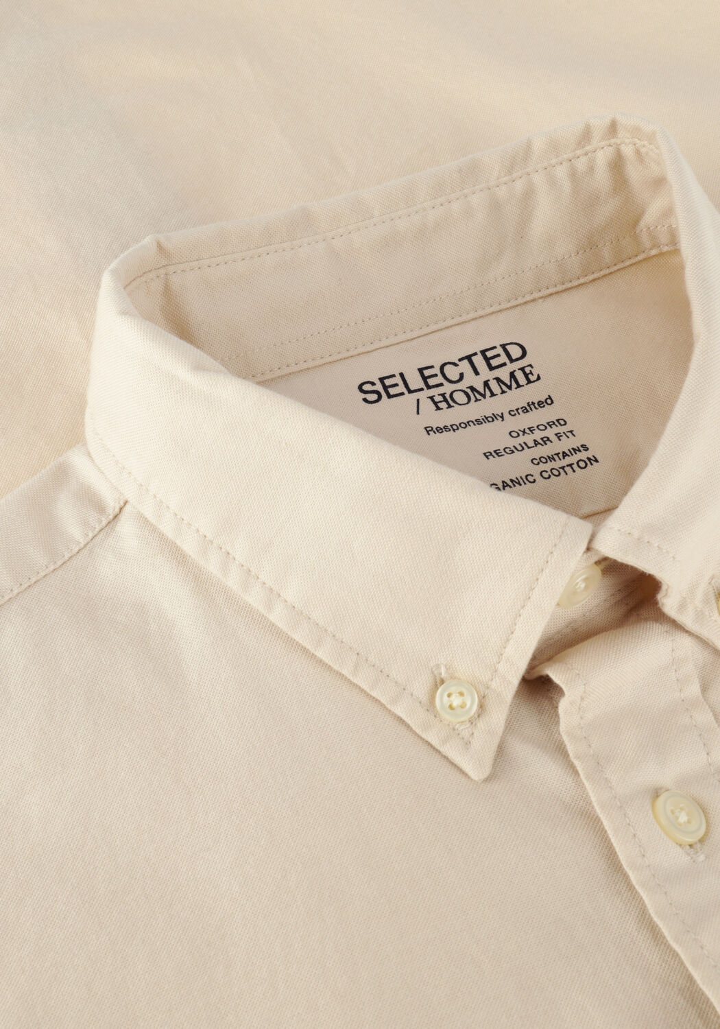 Beige SELECTED MEN Casual-Oberhemd SLHREGRICK-OX FLEX SHIRT LS - large