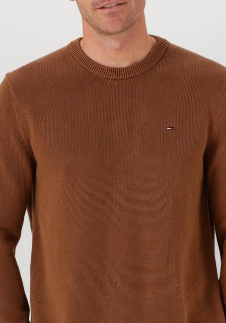Braune TOMMY JEANS Sweatshirt TJM SLIM ESS SWEATER EXTS - large