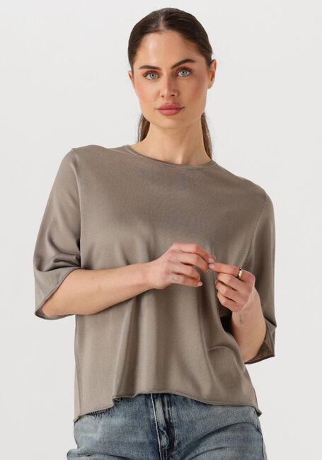 Graue DRYKORN T-shirt NISLE - large