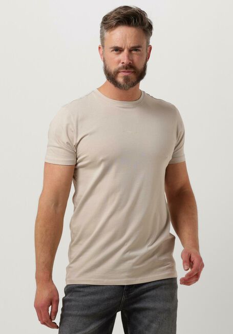 Sand PUREWHITE T-shirt TSHIRT WITH SMALL LOGO ON CHEST AND TRIANGLE GRADIENT PRINT AT BACK - large