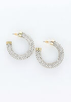 Goldfarbig NOTRE-V Ohrringe EARRING STONES STRASS - medium