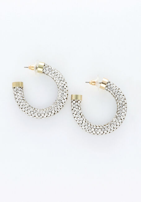 Goldfarbig NOTRE-V Ohrringe EARRING STONES STRASS - large