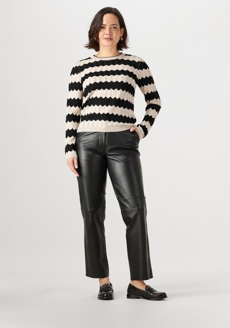 Sand OBJECT Pullover OBJEBBA L/S RE KNIT PULLOVER - large
