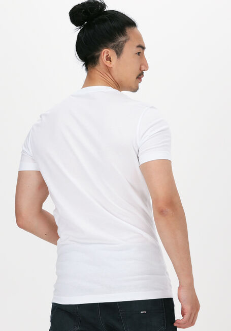 Weiße CALVIN KLEIN T-shirt INSTITUTIONAL LOGO BOX TEE - large
