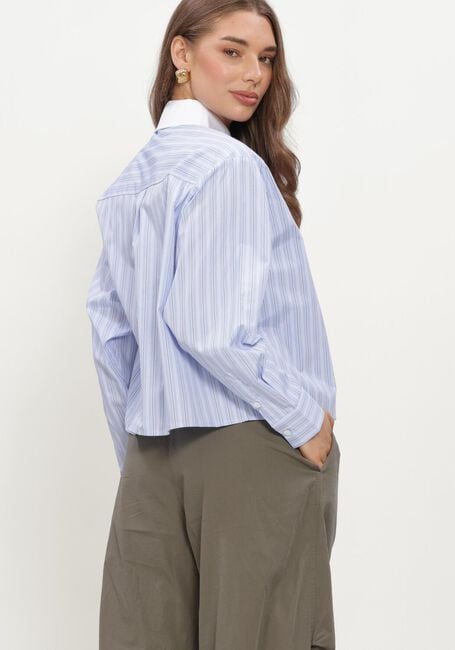 Hellblau NEO NOIR Top DELFIA STRIPE SHIRT - large